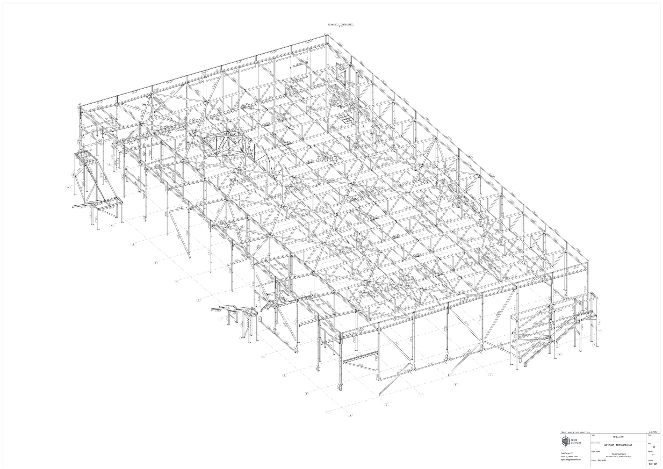 Lidl kaubandushoone teraskonstruktsioonid – Akadeemia tee 31, Tallinn